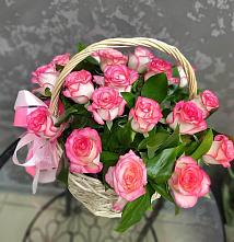 Цветочная композиция из Розы в корзине #REPLACE_PRED# совхозе им. Ленина