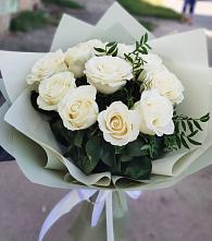 Букет Белые розы Проуд #REPLACE_PRED# совхозе им. Ленина
